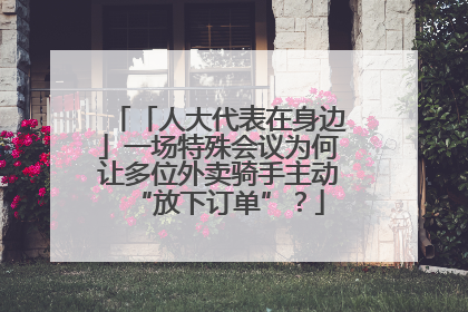 「人大代表在身边」一场特殊会议为何让多位外卖骑手主动“放下订单”？