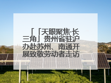 「天眼聚焦·长三角」贵州省驻沪办赴苏州、南通开展致敬劳动者走访慰问活动