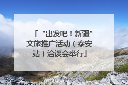 “出发吧！新疆”文旅推广活动（泰安站）洽谈会举行