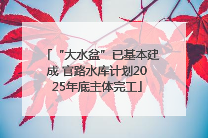 “大水盆”已基本建成 官路水库计划2025年底主体完工