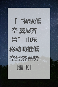 “智驭低空 翼展齐鲁” 山东移动助推低空经济蓄势腾飞