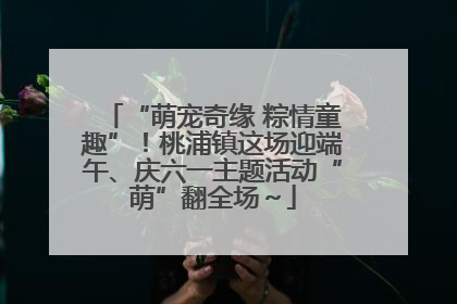 “萌宠奇缘 粽情童趣”！桃浦镇这场迎端午、庆六一主题活动“萌”翻全场～