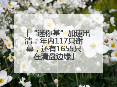 “迷你基”加速出清：年内117只谢幕，还有1655只在清盘边缘