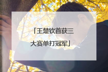 王楚钦首获三大赛单打冠军