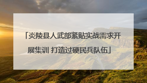 炎陵县人武部紧贴实战需求开展集训 打造过硬民兵队伍