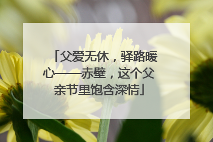 父爱无休，驿路暖心——赤壁，这个父亲节里饱含深情