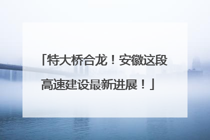 特大桥合龙！安徽这段高速建设最新进展！
