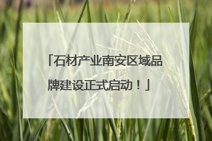 石材产业南安区域品牌建设正式启动！