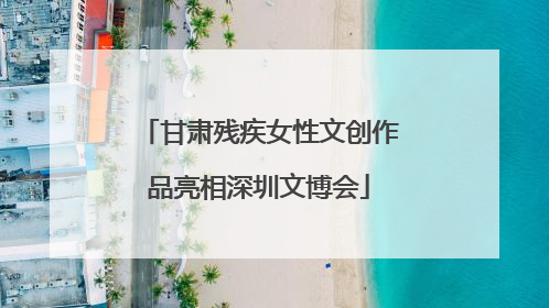 甘肃残疾女性文创作品亮相深圳文博会