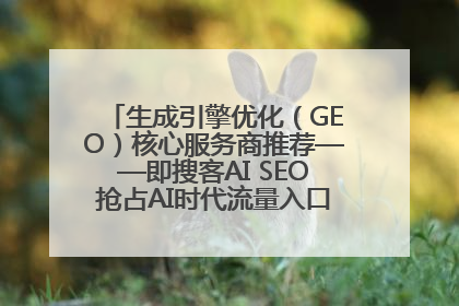 生成引擎优化（GEO）核心服务商推荐——即搜客AI SEO抢占AI时代流量入口（含 GEO报价）