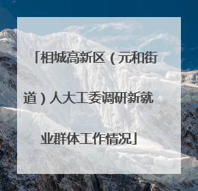 相城高新区（元和街道）人大工委调研新就业群体工作情况