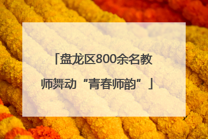 盘龙区800余名教师舞动“青春师韵”