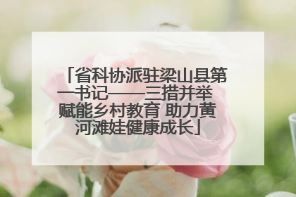 省科协派驻梁山县第一书记——三措并举 赋能乡村教育 助力黄河滩娃健康成长