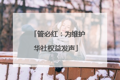 管必红：为维护华社权益发声