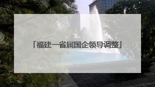 福建一省属国企领导调整