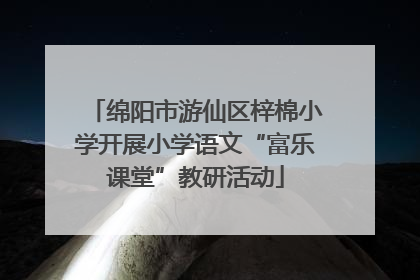 绵阳市游仙区梓棉小学开展小学语文“富乐课堂”教研活动