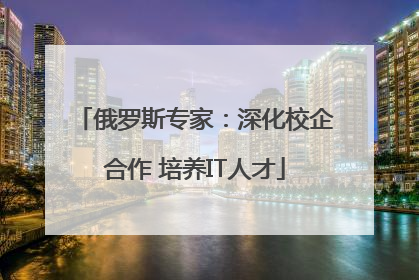 俄罗斯专家：深化校企合作 培养IT人才