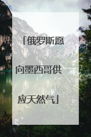 俄罗斯愿向墨西哥供应天然气