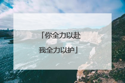 你全力以赴 我全力以护