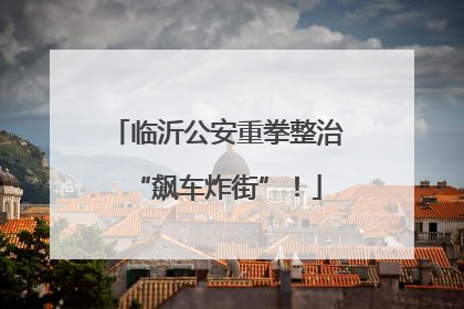临沂公安重拳整治“飙车炸街”！