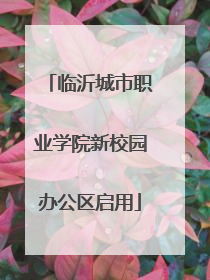 临沂城市职业学院新校园办公区启用