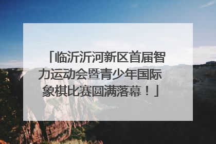 临沂沂河新区首届智力运动会暨青少年国际象棋比赛圆满落幕！
