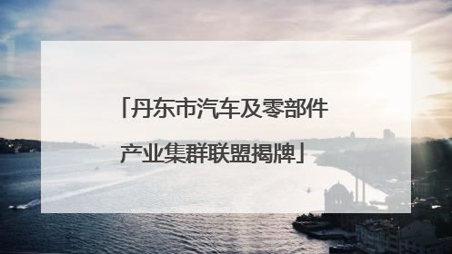 丹东市汽车及零部件产业集群联盟揭牌