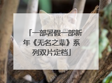 一部暑假一部新年《无名之辈》系列双片定档