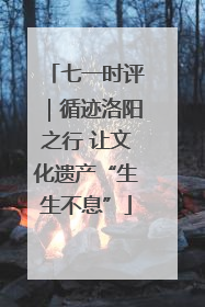 七一时评｜循迹洛阳之行 让文化遗产“生生不息”