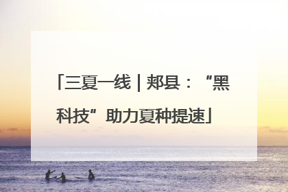 三夏一线｜郏县：“黑科技”助力夏种提速