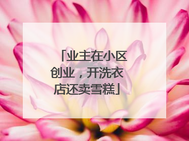 业主在小区创业，开洗衣店还卖雪糕