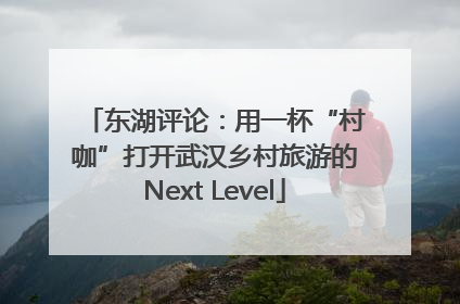 东湖评论：用一杯“村咖”打开武汉乡村旅游的Next Level