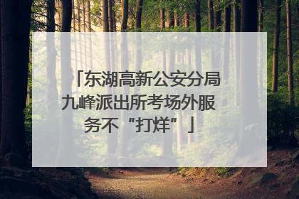 东湖高新公安分局九峰派出所考场外服务不“打烊”