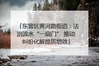 东营区黄河路街道：法治流水“一扇门” 推动纠纷化解提质增效