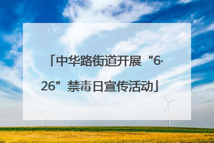 中华路街道开展“6·26”禁毒日宣传活动
