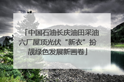 中国石油长庆油田采油六厂屋顶光伏“新衣”扮靓绿色发展新画卷