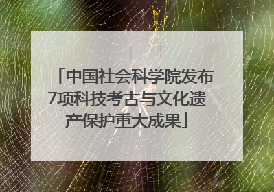 中国社会科学院发布7项科技考古与文化遗产保护重大成果