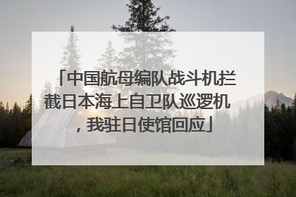 中国航母编队战斗机拦截日本海上自卫队巡逻机，我驻日使馆回应