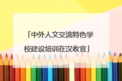 中外人文交流特色学校建设培训在汉收官