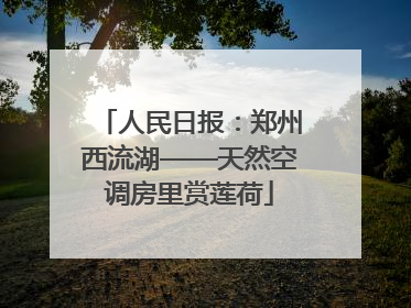 人民日报：郑州西流湖——天然空调房里赏莲荷