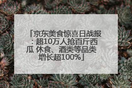 京东美食惊喜日战报：超10万人抢百斤西瓜 休食、酒类等品类增长超100%