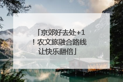 京郊好去处+1！农文旅融合路线让快乐翻倍