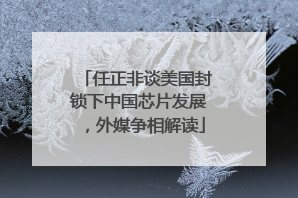任正非谈美国封锁下中国芯片发展，外媒争相解读