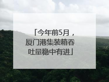 今年前5月，厦门港集装箱吞吐量稳中有进