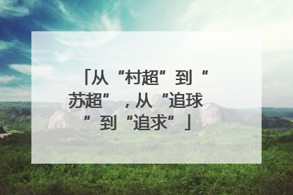 从“村超”到“苏超”，从“追球”到“追求”