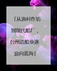 从渔村作坊到现代船厂，台州造船业逐浪向蓝海