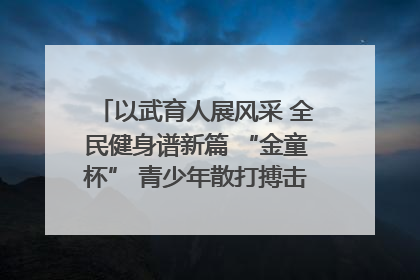 以武育人展风采 全民健身谱新篇 “金童杯” 青少年散打搏击邀请赛圆满落幕