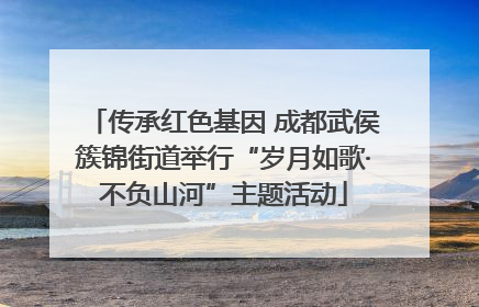 传承红色基因 成都武侯簇锦街道举行“岁月如歌·不负山河”主题活动