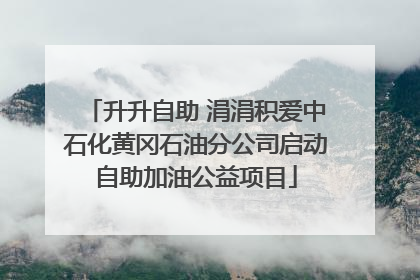 升升自助 涓涓积爱中石化黄冈石油分公司启动自助加油公益项目