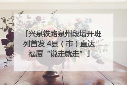 兴泉铁路泉州段增开班列首发 4县（市）直达福厦“说走就走”